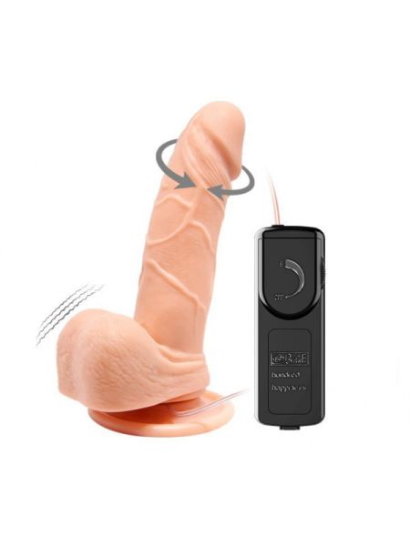 Realistyczny penis wibrujący sex dildo z jądrami 15 cm - 8