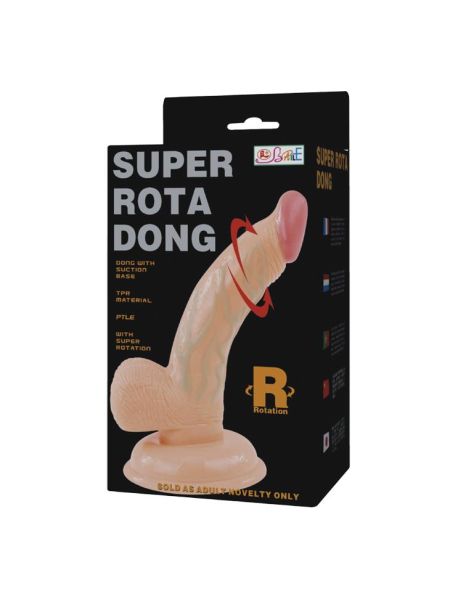 Dildo penis z przyssawką regulowane wibracje i rotacja - 2