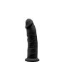 Dildo czarne żylaste gruby trzon przyssawka 17 cm - 4