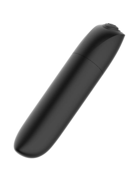 Wibrator podręczny klasyczny masażer 10cm 20 trybów czarny połysk - 3