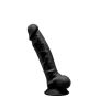 Dildo duże czarne wyżyłowane z przyssawką 17,7 cm - 2