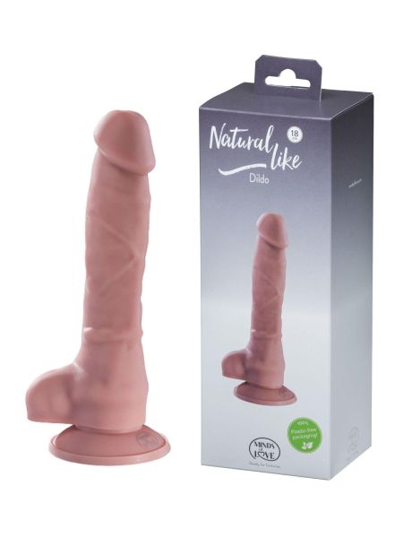 Naturalne realistyczne dildo penis przyssawka 18cm