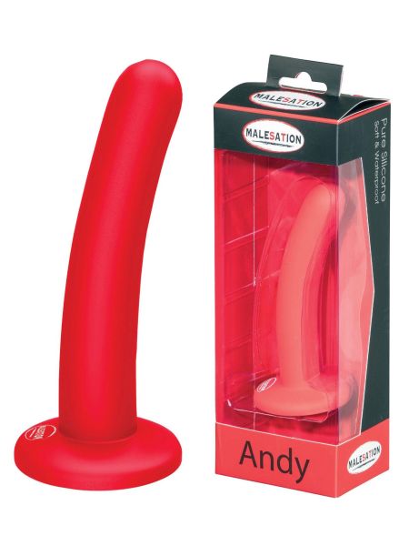 Dildo gładkie miękkie silikonowe mocna przyssawka 12,5 cm