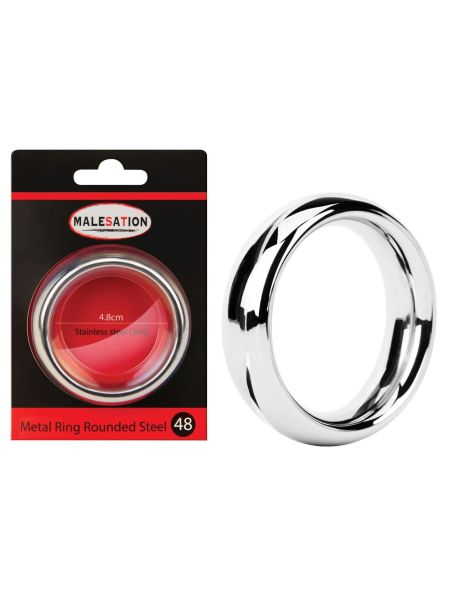 Stalowy metalowy pierścień sex ring na penisa 48mm