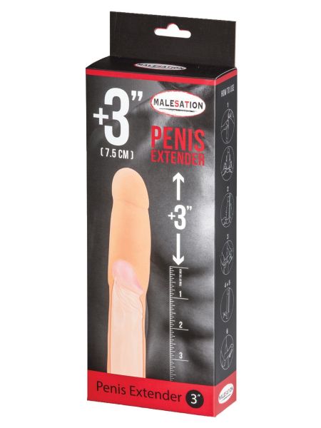 Realistyczna nakładka na penisa przedłużająca 7cm - 3