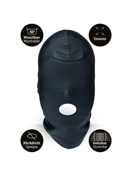 Maska BDSM nieprzezroczysta kaptur bondage sex - 3