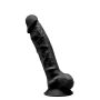 Żylasty ogromny czarny realistyczny penis z przyssawką 24 cm - 3
