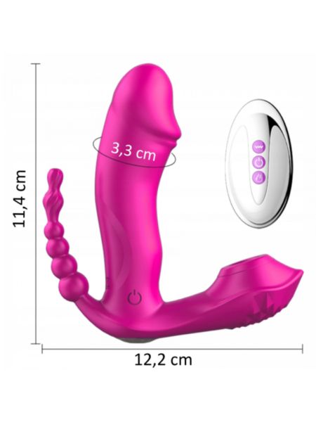 Masażer waginalny bezdotykowy łechtaczkowy analny - 19