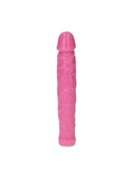 Różowe dildo żylaste wodoodporne gumowe 16,5 cm - 2