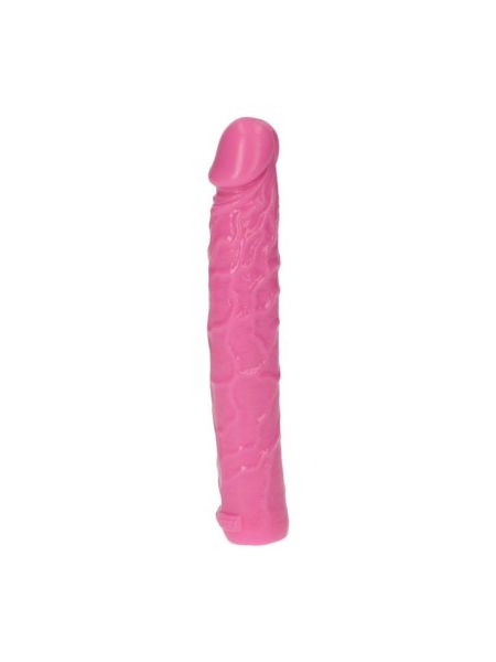 Różowe dildo żylaste wodoodporne gumowe 16,5 cm - 3