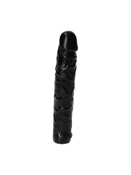 Czarne dildo żylaste analne wodoodporne 16,5 cm - 5