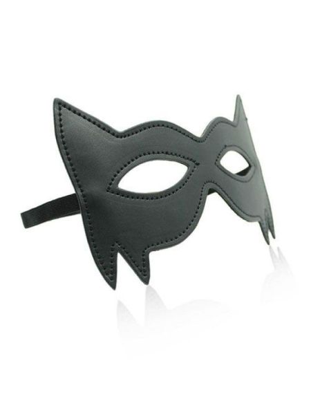 Maska czarna skórzana dla kobiet kocica BDSM sex - 3