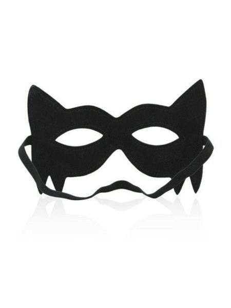 Maska czarna skórzana dla kobiet kocica BDSM sex - 4