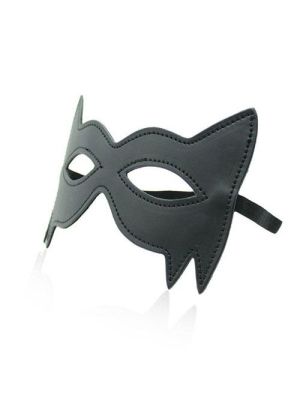 Maska czarna skórzana dla kobiet kocica BDSM sex - image 2