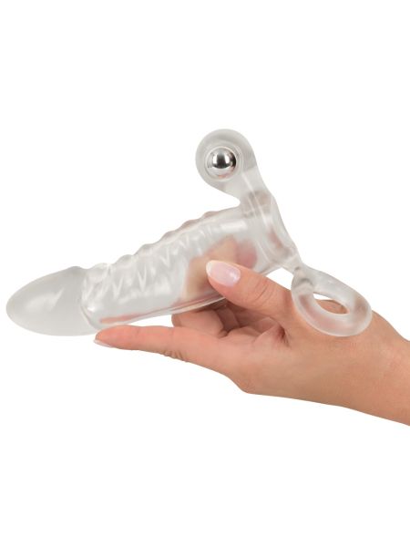 Crystal Clear Vibrating Sleeve - 9