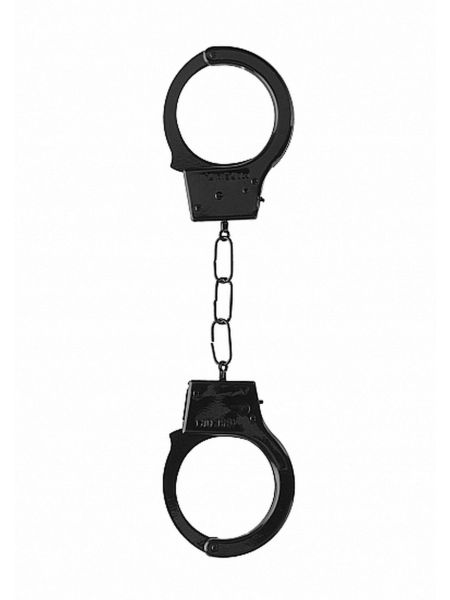 Kajdanki erotyczne metalowe czarne bondage BDSM - 5