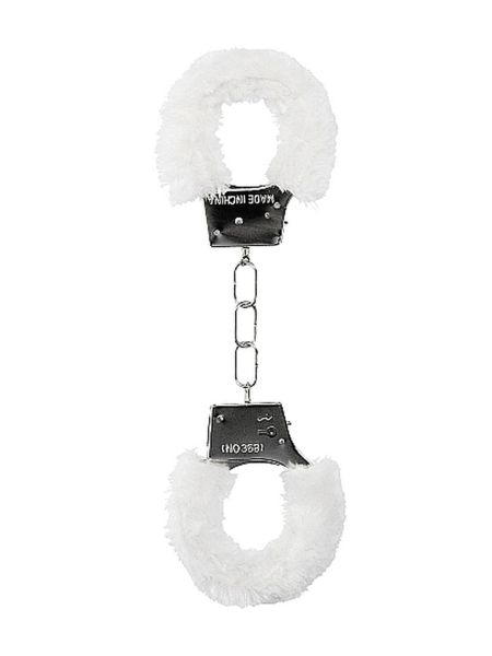 Kajdanki metalowe z futerkiem pluszem BDSM bondage - 5