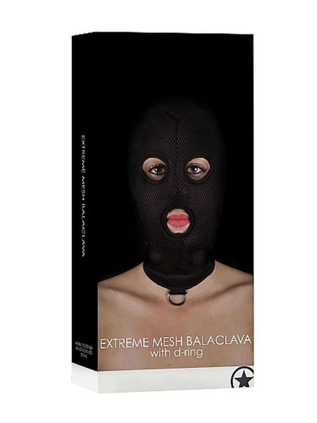Maska z pierścieniem elastyczna na głowę BDSM sex - 2