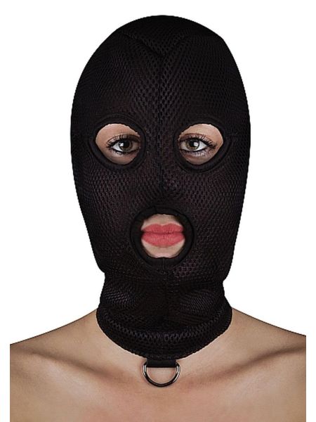 Maska z pierścieniem elastyczna na głowę BDSM sex