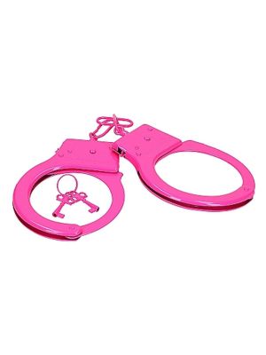 Kajdanki metalowe erotyczne BDSM bondage różowe - image 2