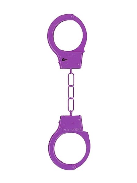 Kajdanki metalowe erotyczne BDSM bondage fioletowe