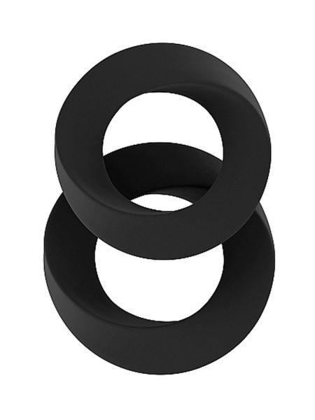 2 pierścienie erekcyjne na penisa członka zestaw czarny