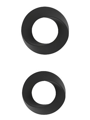 2 pierścienie erekcyjne na penisa członka zestaw czarny - image 2