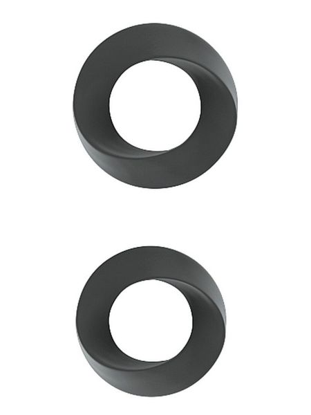 2 pierścienie erekcyjne na penisa członka zestaw szary - 2