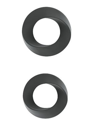 2 pierścienie erekcyjne na penisa członka zestaw szary - image 2