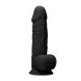 Silicone Dildo With Balls - 21,6 cm - Black - 2