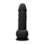 Silicone Dildo With Balls - 21,6 cm - Black - 5