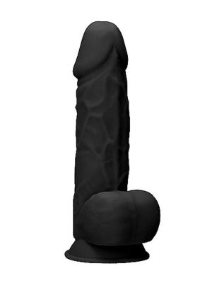 Silicone Dildo With Balls - 21,6 cm - Black