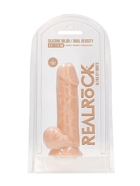 Dildo grube żylasty realistyczny penis przyssawka 21,5cm - 2