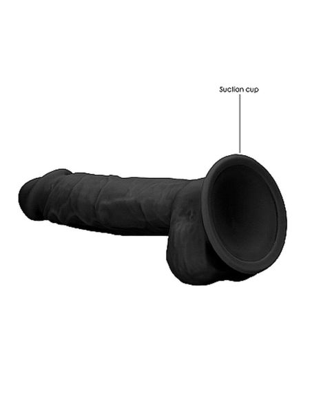 Dildo grube żylasty realistyczny penis przyssawka 17,8cm - 6