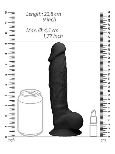 Dildo grube żylasty realistyczny penis przyssawka 17,8cm - 8