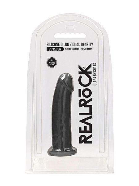 Czarne zagięte silikonowe dildo mocna przyssawka 15 cm - 2