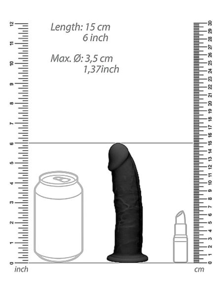 Czarne zagięte silikonowe dildo mocna przyssawka 15 cm - 8