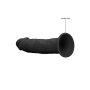 Czarne zagięte silikonowe dildo mocna przyssawka 15 cm - 7