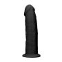 Czarne zagięte silikonowe dildo mocna przyssawka 15 cm - 2