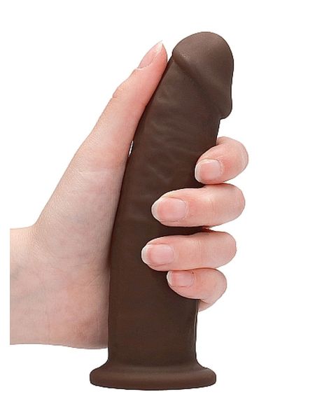 Silicone Dildo Without Balls - 15,3 cm - Brown - 9