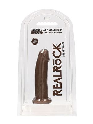 Silicone Dildo Without Balls - 15,3 cm - Brown - image 2