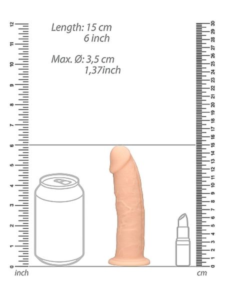 Żylaste silikonowe dildo mocna przyssawka 15 cm - 8