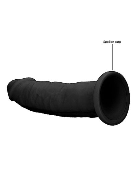 Silicone Dildo Without Balls - 22,8 cm - Black - 6