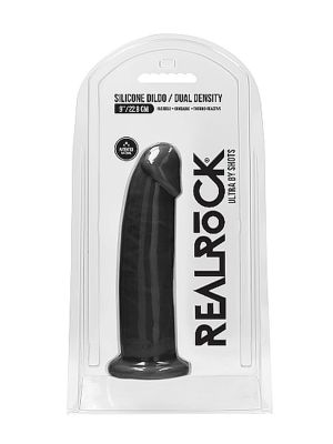 Silicone Dildo Without Balls - 22,8 cm - Black - image 2
