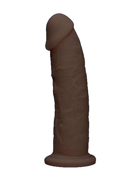 Silicone Dildo Without Balls - 22,8 cm - Brown - 3