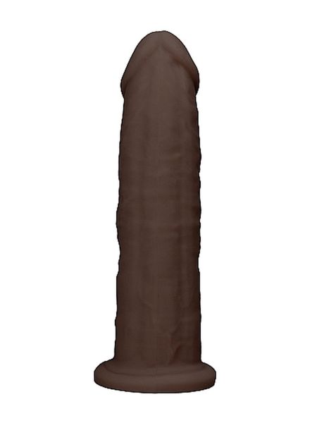 Silicone Dildo Without Balls - 22,8 cm - Brown - 4