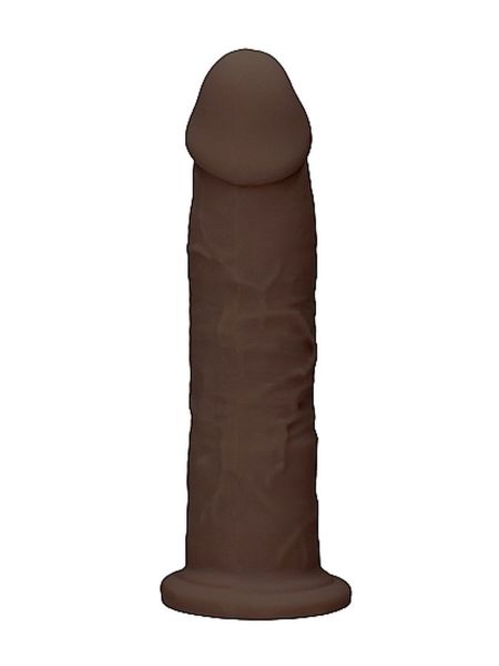 Silicone Dildo Without Balls - 22,8 cm - Brown - 5