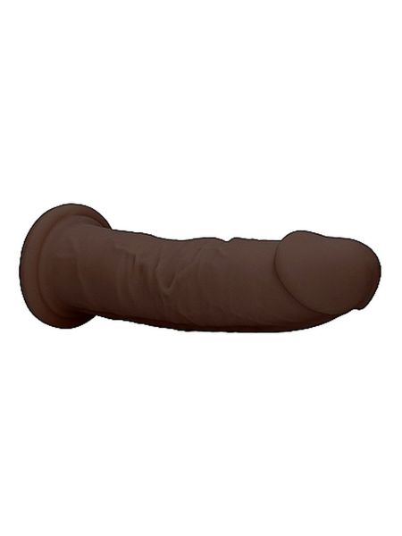 Silicone Dildo Without Balls - 22,8 cm - Brown - 7