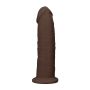 Silicone Dildo Without Balls - 22,8 cm - Brown - 2