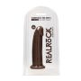 Silicone Dildo Without Balls - 22,8 cm - Brown - 3